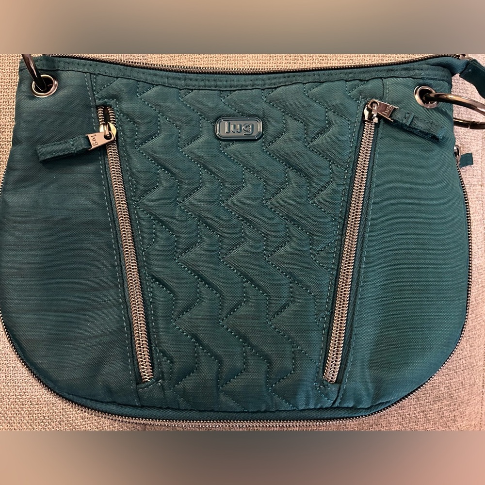 Lug Crossbody Brushed Teal Swivel two straps